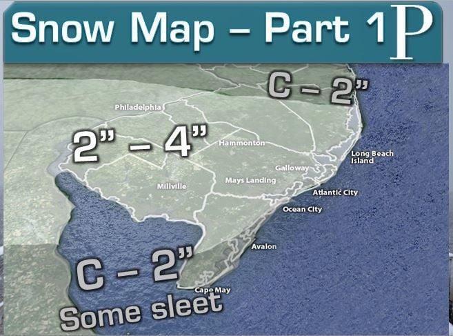 How much snow, sleet can we expect through Monday morning?